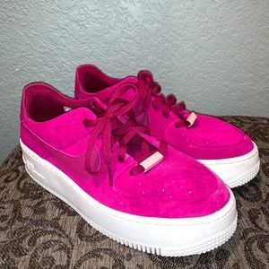 Air Force One Suede Nike platform shoe.